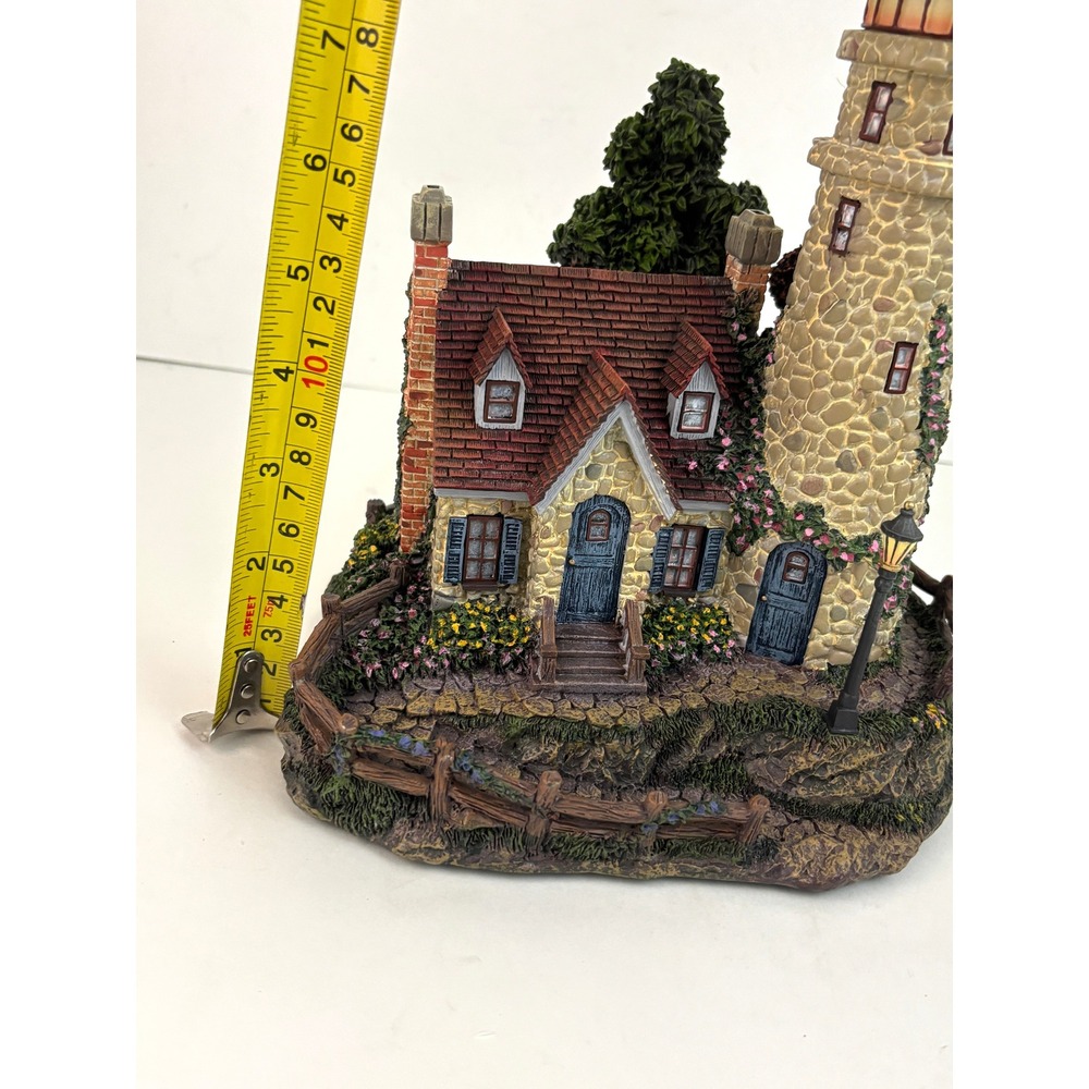 Thomas Kinkade Guiding Point Lighthouse Hawthorne Village Seaside COA 2000 - Picture 14 of 16